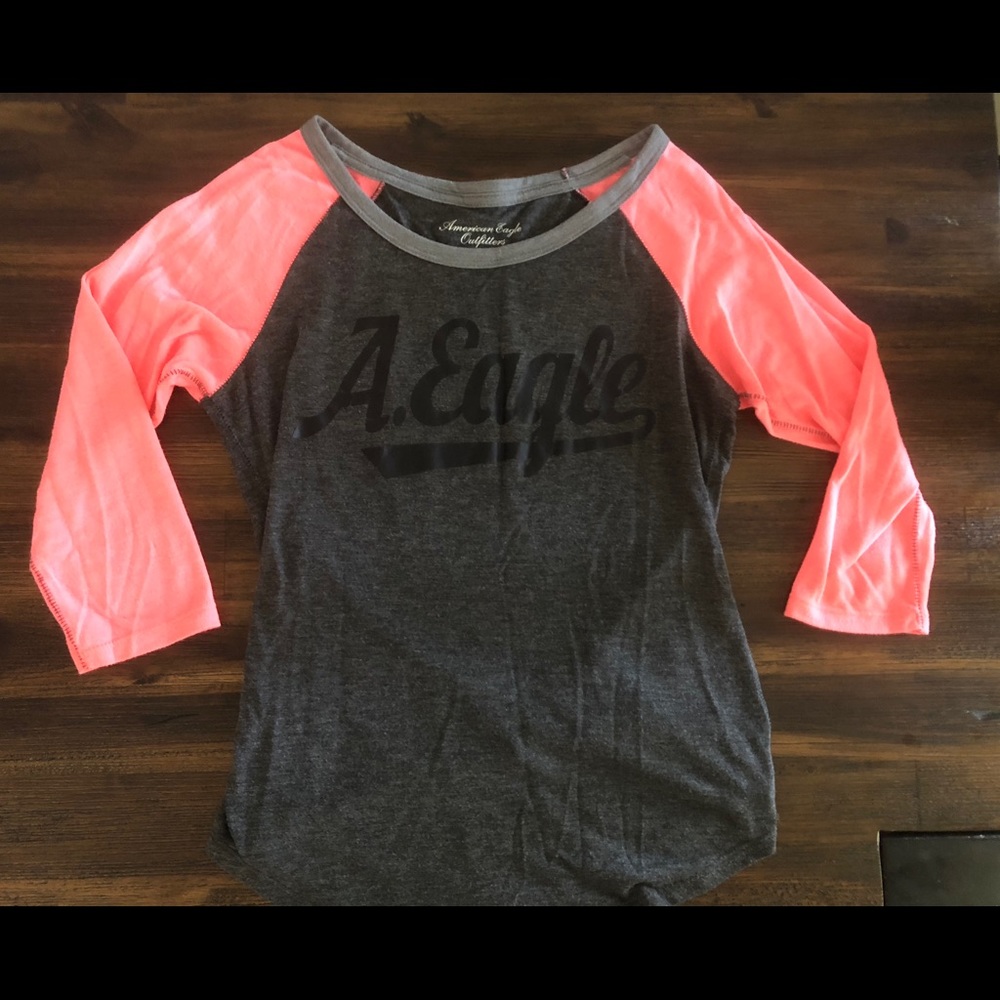 American Eagle Baseball Mid-sleeve Top